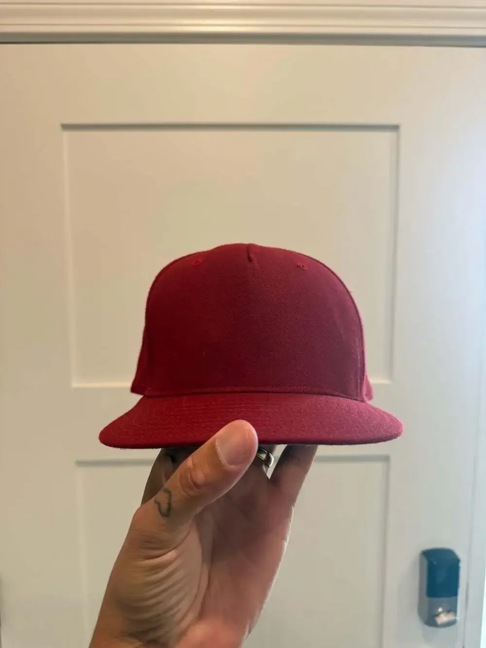 New Era Pro Model Vintage Dupont Visor Maroon Flat Bill Hat Medium-Large